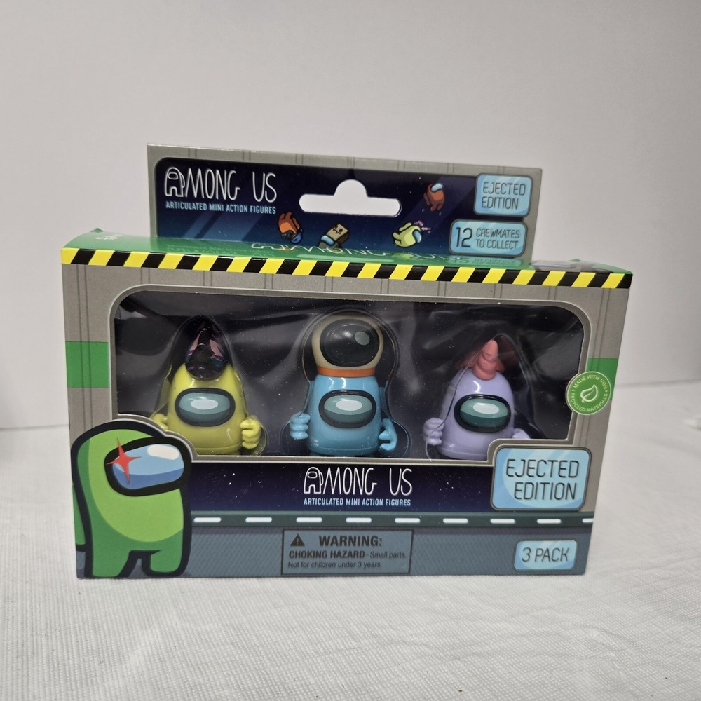 Among Us 3pc Articulated Mini Figures Ejected Edition 2023 New Toikido